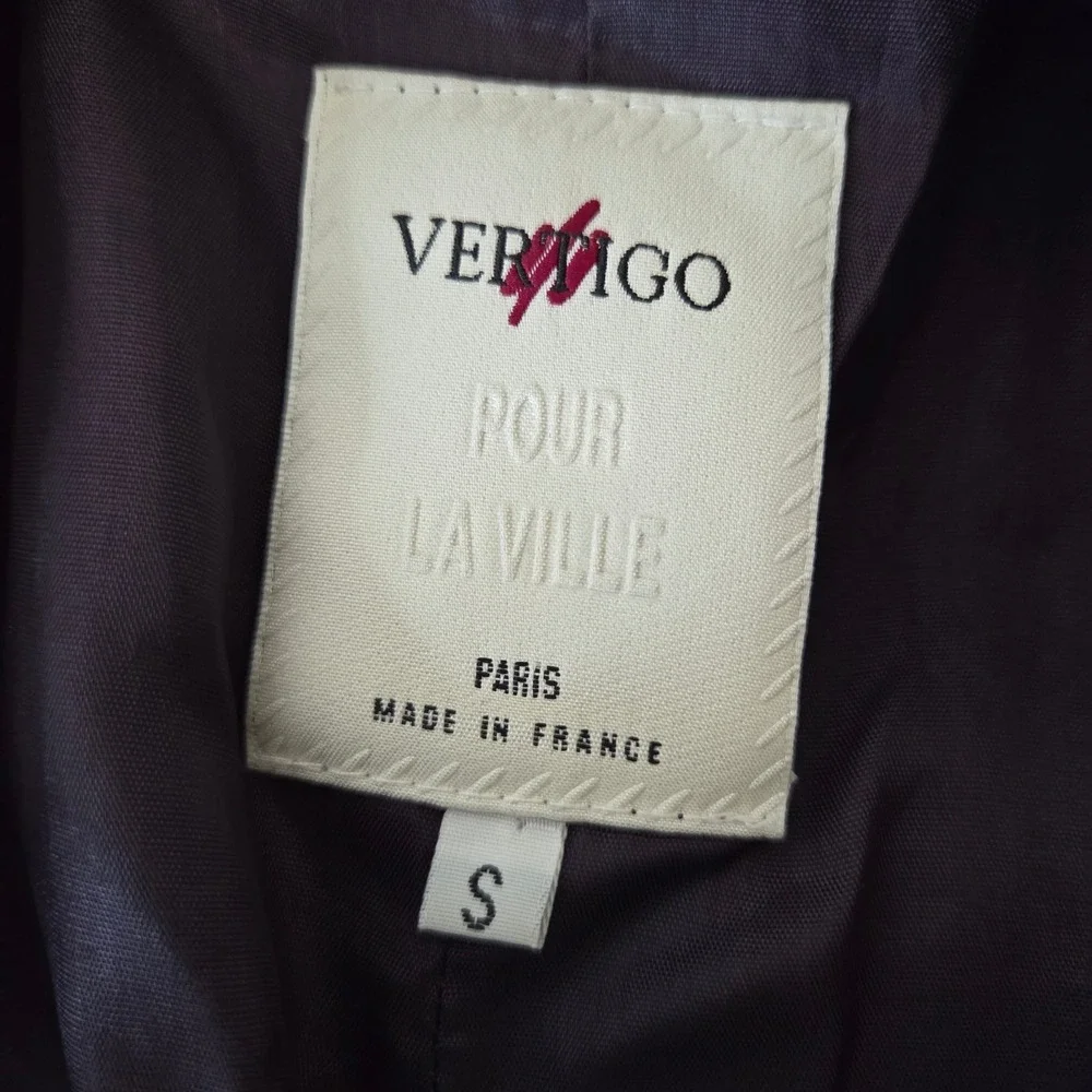 Vertigo Paris Navy Blue Safari Utility Jacket Blazer Made in France S - Picture 5 of 6